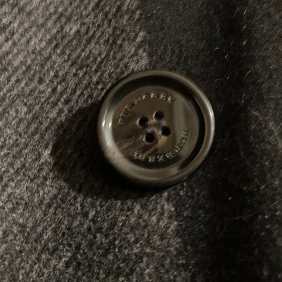 Burberry Plaid Peacoat Wool EUC - Picture 11 of 15